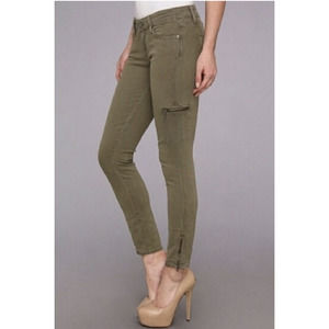 Paige Ivy Green Stretch Pants